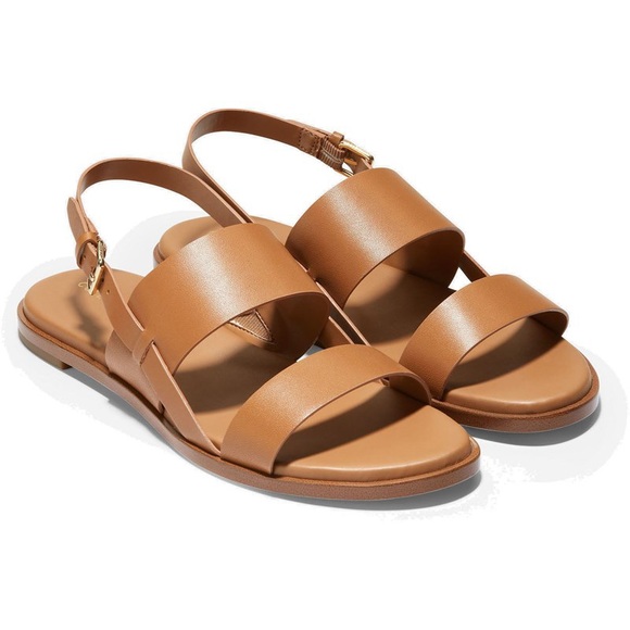 Cole Haan Shoes - Like New COLE HAAN - WOMENS FLYNN FLAT SANDALS in Pecan Leather Size 7